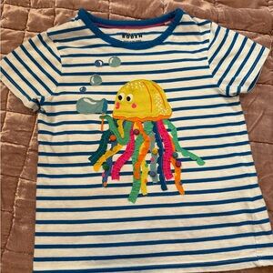 Mini Boden Blue Striped Jellyfish T-Shirt